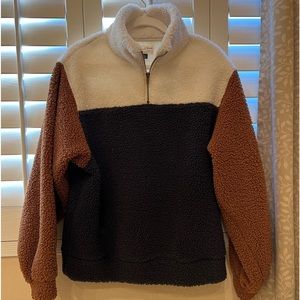 Universal Thread Colorblock Sherpa Sweatshirt Size Medium M